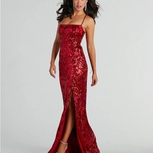 Elegant Red Evening Gown